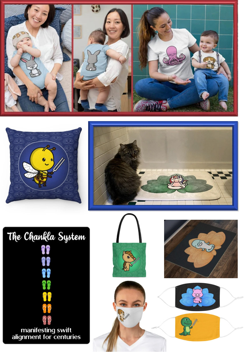 A variety of products from Something Woo including pillows, bath mats, shirts and baby clothing